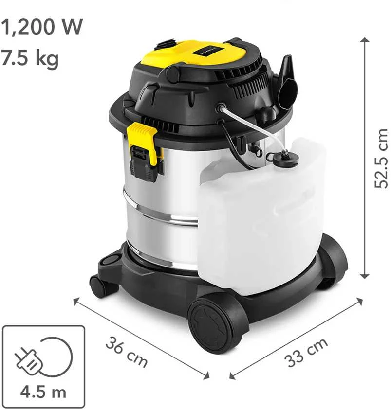 Plaunantis dulkių siurblys Trotec VC 1200 W