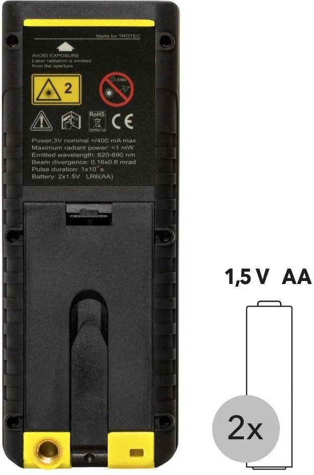 Skaitmeninis lazerinis atstumų matuoklis TROTEC BD21