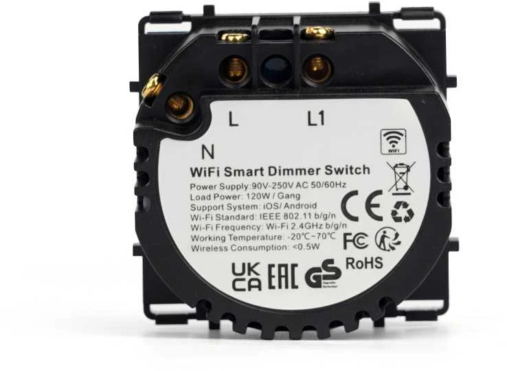 Vienpolis WiFi sensorinis jungiklis dimeris (trailing edge) Feelspot, 120W, be dangtelio (LED)