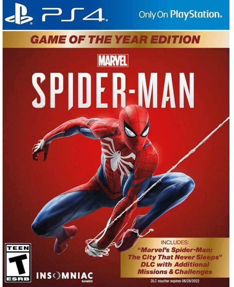 Spider-Man Game Of The Year PS4