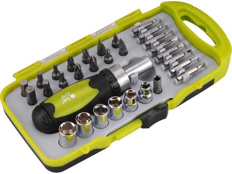 Atsuktuvų antgaliai su magnetiniu laikikliu 30 vnt. CrV EXTOL CRAFT 53091