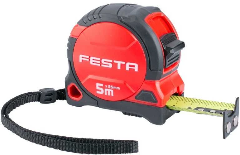Dvipusė ruletė su magnetu 5 m x 25 mm FESTA 11325