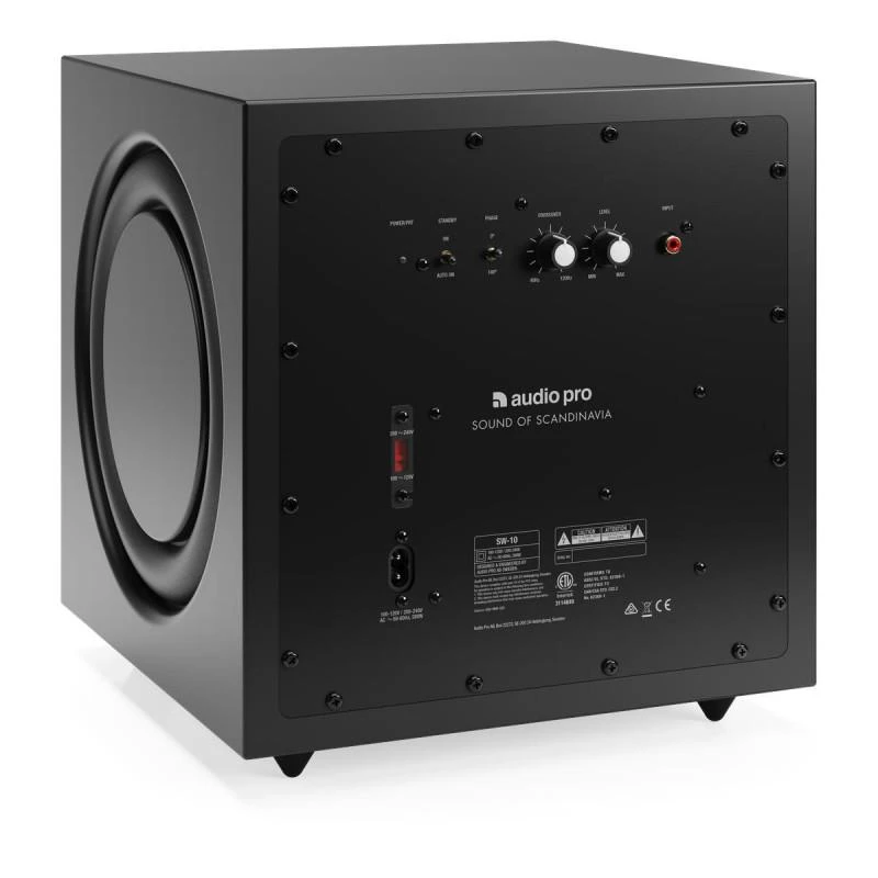 Audio Pro SW-10 Aktyvi žemų dažnių kolonėlė, Juoda