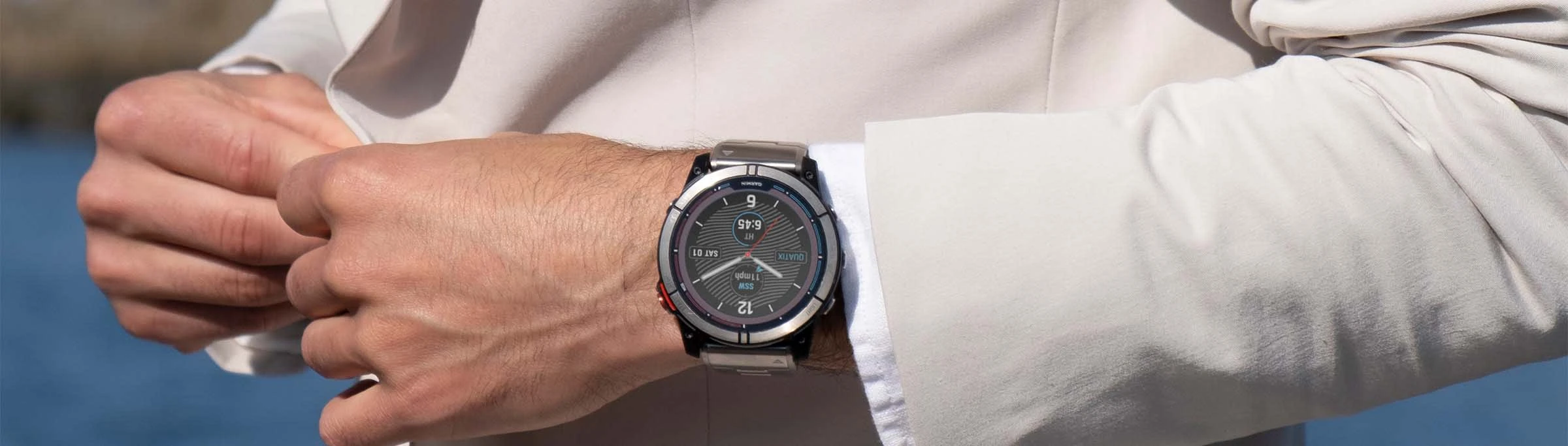 Išmanusis laikrodis Quatix 7X Solar Edition, Titaninis apvadas su titaniniu dirželiu aprašymas - Prekės nuotrauka