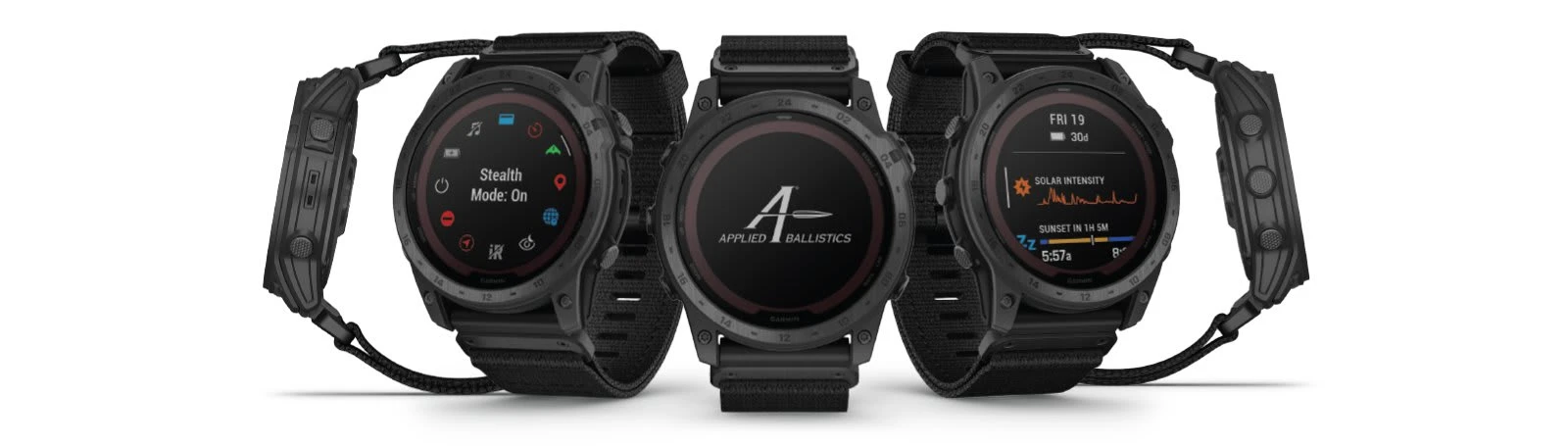 Išmanusis laikrodis Garmin Tactix 7 Pro Ballistics Edition. Saulės energija maitinamas taktinis GPS laikrodis su taikomąja balistine programa ir nailoniniu dirželiu aprašymas - Prekės nuotrauka