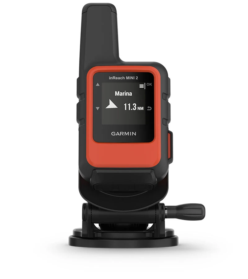 Garmin inReach Mini 2 laivybai pritaikytas palydovinio ryšio įrenginio rinkinys, Liepsnos raudona aprašymas - Prekės nuotrauka