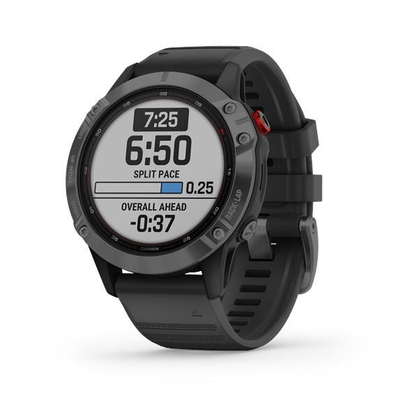 Išmanusis laikrodis Garmin fenix 6 Pro Solar, Juodas su pilkos šiferio  spalvos dirželiu | Varle.lt
