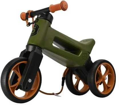 Balansinis dviratukas Funny Wheels Rider SuperSport, 2 viename, khaki spalvos