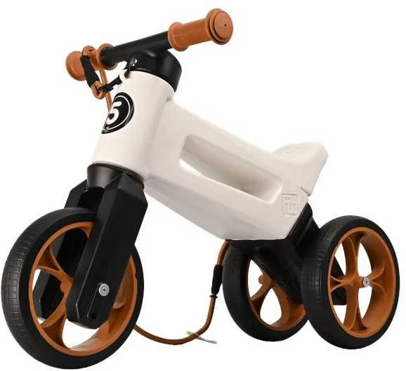 Balansinis dviratukas Funny Wheels Rider SuperSport, 2 viename, perlamutro/rudos spalvos