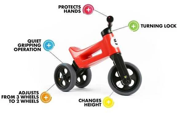 Balansinis dviratukas Funny Wheels Rider SuperSport, 2 viename, oranžinis