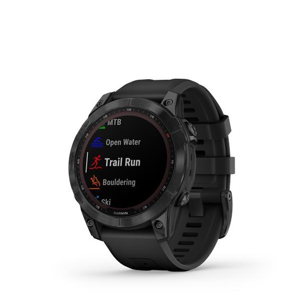 Išmanusis laikrodis Garmin fenix 7 Sapphire Solar Edition (47 mm), Juodas  DLC titanas, su juodos spalvos dirželiu | Varle.lt