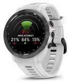 Išmanusis laikrodis Garmin Approach® S70 - 42 mm Juodas keraminis apvadas su baltu silikoniniu dirželiu