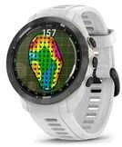 Išmanusis laikrodis Garmin Approach® S70 - 42 mm Juodas keraminis apvadas su baltu silikoniniu dirželiu