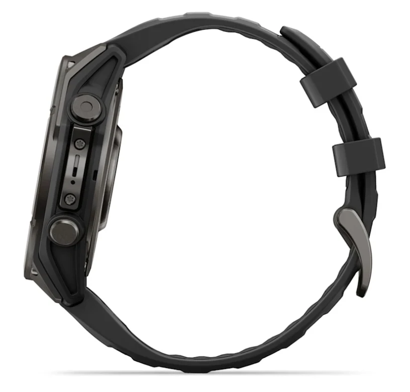 Išmanusis laikrodis Garmin fēnix® 9 – 47mm, Tamsiai pilkas, DLC titanas, su juodu silikoniniu dirželiu | 010-04762-11