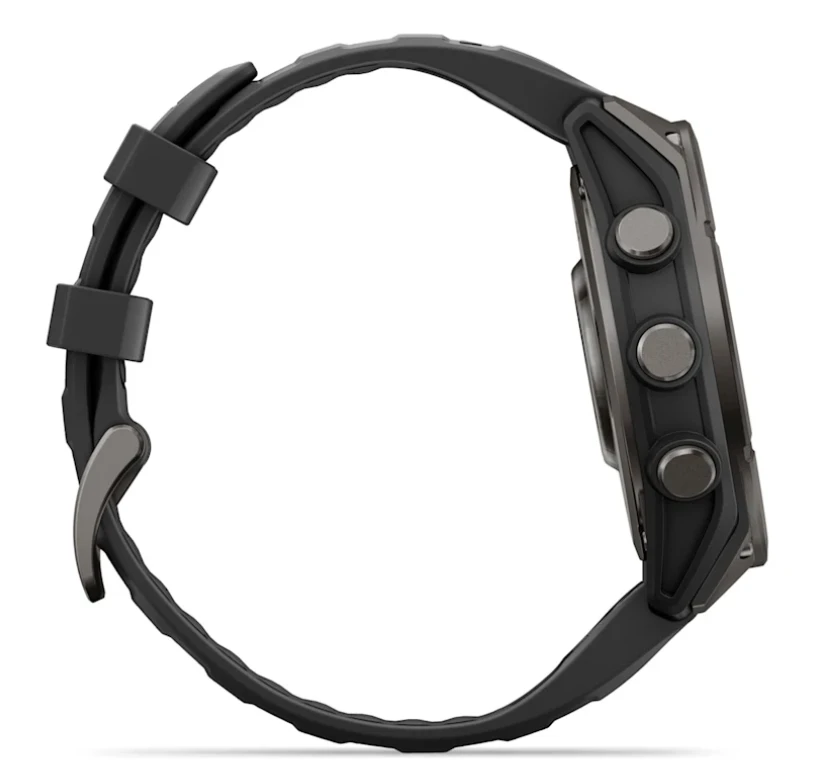 Išmanusis laikrodis Garmin fēnix® 9 – 47mm, Tamsiai pilkas, DLC titanas, su juodu silikoniniu dirželiu | 010-04762-11