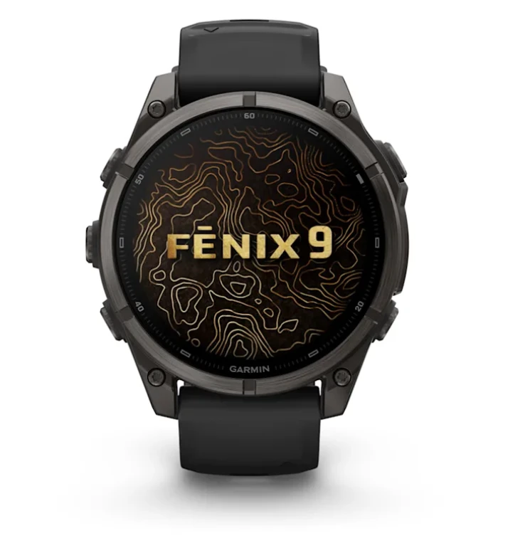 Išmanusis laikrodis Garmin fēnix® 9 – 47mm, Tamsiai pilkas, DLC titanas, su juodu silikoniniu dirželiu | 010-04762-11