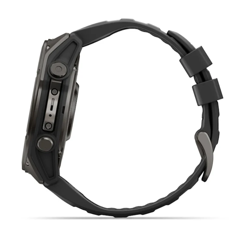 Išmanusis laikrodis Garmin fēnix® 9 – 51mm, Tamsiai pilkas, DLC titanas, su juodu silikoniniu dirželiu | 010-04763-11