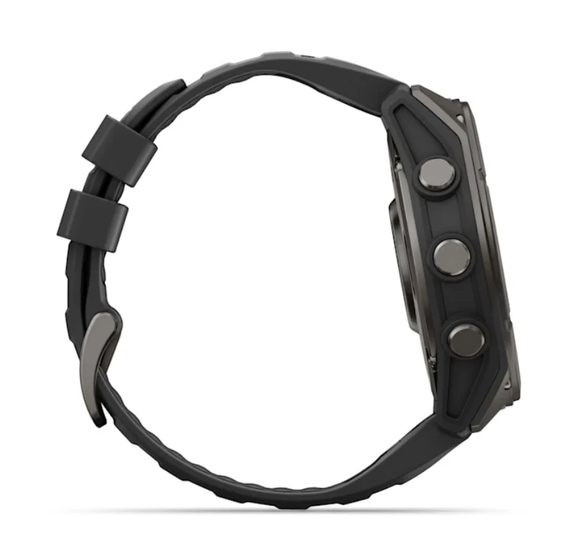 Išmanusis laikrodis Garmin fēnix® 9 – 51mm, Tamsiai pilkas, DLC titanas, su juodu silikoniniu dirželiu | 010-04763-11