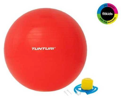 Gimnastikos kamuolys Tunturi Gymball 55 cm, Raudona, Anti Burst