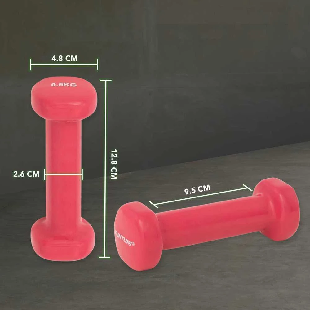 Viniliniai hanteliai TUNTURI 2x 0,5-5kg (Svoris: 2 x 0.5)