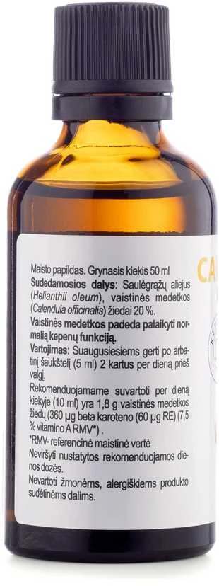 CALENDULA, medetkų ir saulėgrąžų MDF aliejus, 50 ml