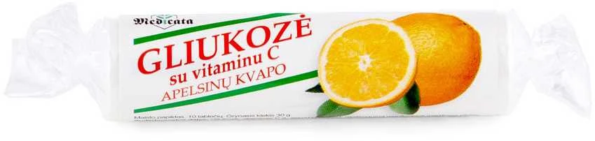 Gliukozė su vitaminu C, apelsinų skonio, N21