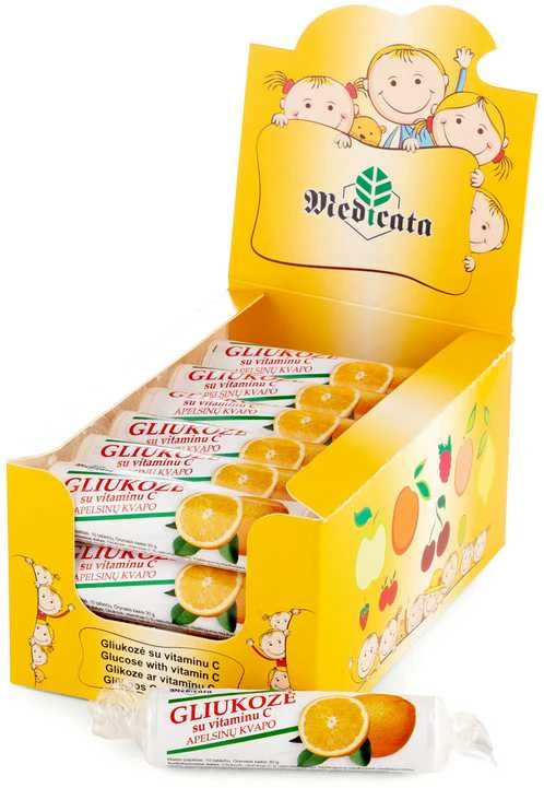 Gliukozė su vitaminu C, apelsinų skonio, N21