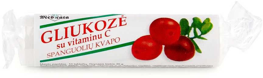 Gliukozė su vitaminu C, spanguolių skonio, N21