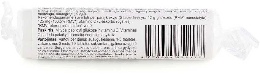 Gliukozė su vitaminu C, spanguolių skonio, N21