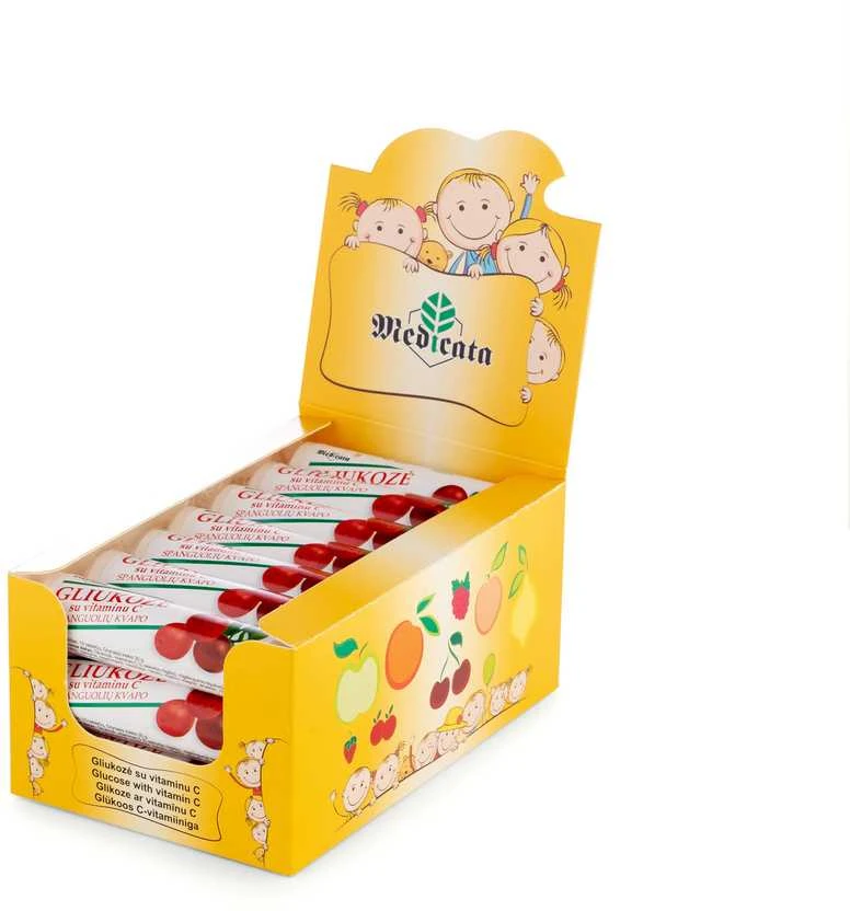 Gliukozė su vitaminu C, spanguolių skonio, N21