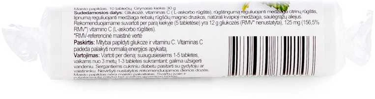 Gliukozė su vitaminu C, žemuogių skonio, N21