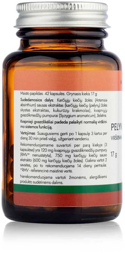 PELYNO KAPSULĖS
