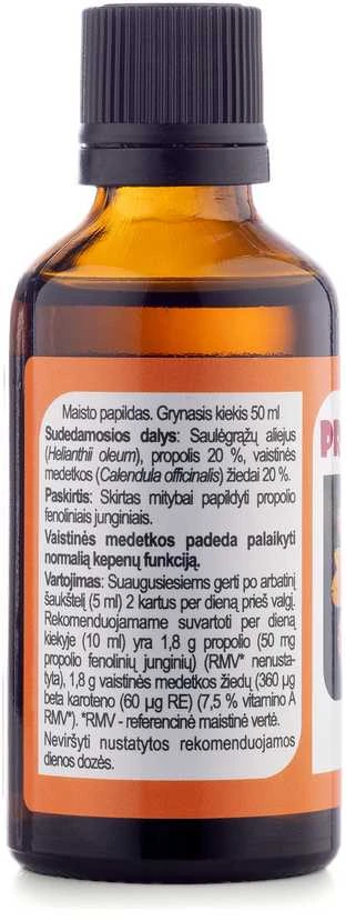 PROCALEND, aliejinis propolio ekstraktas su vaistine medetka, 50 ml