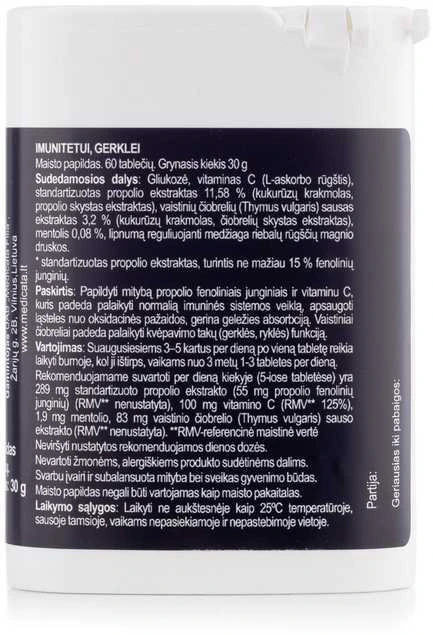 PROMENTOLIS PLIUS ČIOBRELIS, perštinčiai gerklei, N60