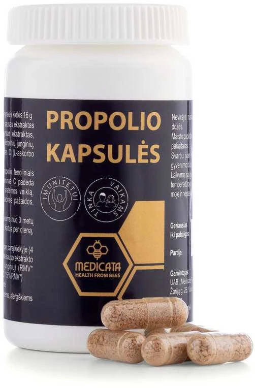 PROPOLIO KAPSULĖS, 40 kaps.