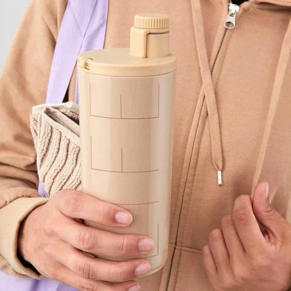 Design Letters Gertuvė sportui 500 ml, spalva: RUSVA KŪNO
