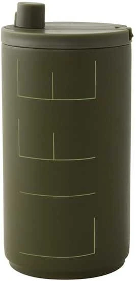 Design Letters Kelioninė gertuvė 350 ml, spalva: ALYVUOGIŲ ŽALIA