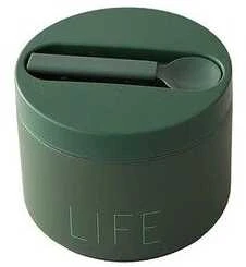Design Letters Pietų dėžutė termosas „Travel Life'' maža, spalva: MIRTŲ ŽALIA