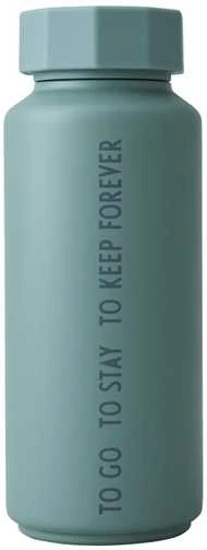 Design Letters Termo gertuvė Tone-on-Tone 500 ml, spalva: DULKĖTA ŽALIA