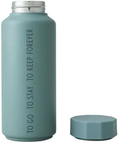 Design Letters Termo gertuvė Tone-on-Tone 500 ml, spalva: DULKĖTA ŽALIA