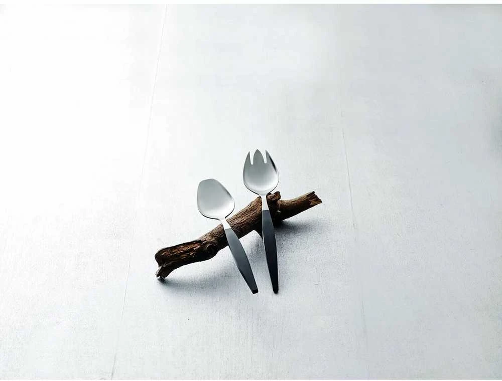 Gense Focus de Luxe salotų stalo įrankiai 26,8 cm, juodi/matinio plieno