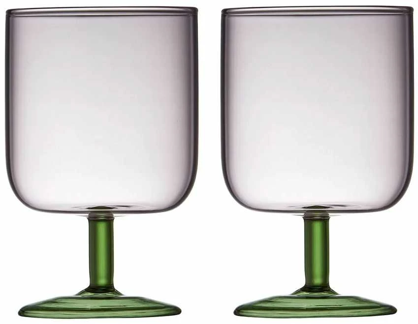 Vyno taurės Lyngby Glas Torino Rožinė/Žalias