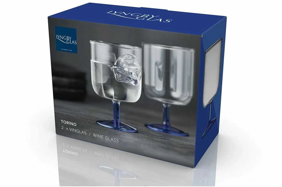 Vyno taurės Lyngby Glas Torino Clear/Mėlyna