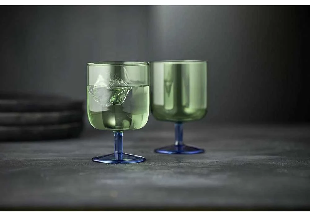 Vyno taurės Lyngby Glas Torino Žalias/Mėlyna