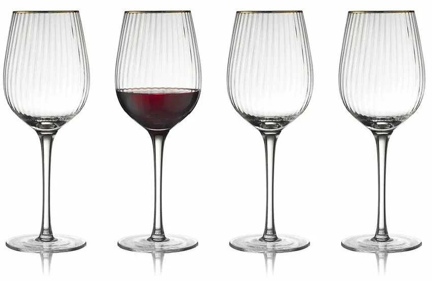 Vyno taurės Lyngby Glas Palermo Gold Raudona