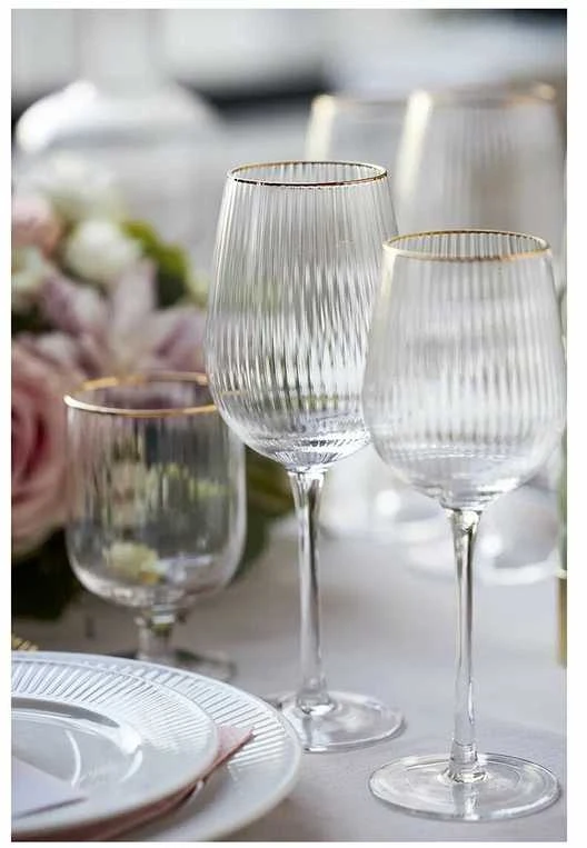 Vyno taurės Lyngby Glas Palermo Gold Raudona