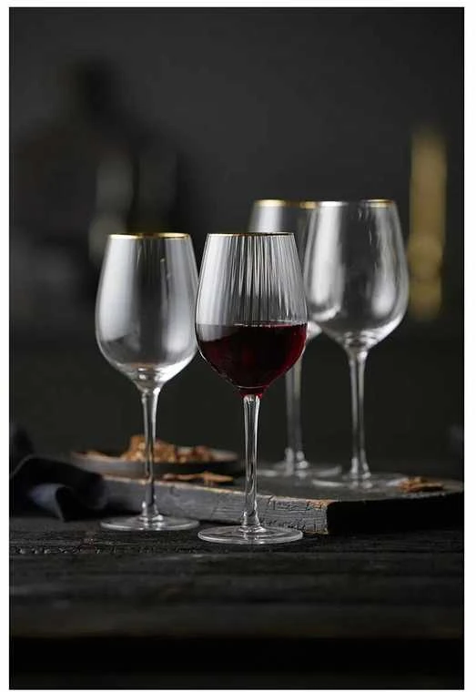 Vyno taurės Lyngby Glas Palermo Gold Raudona