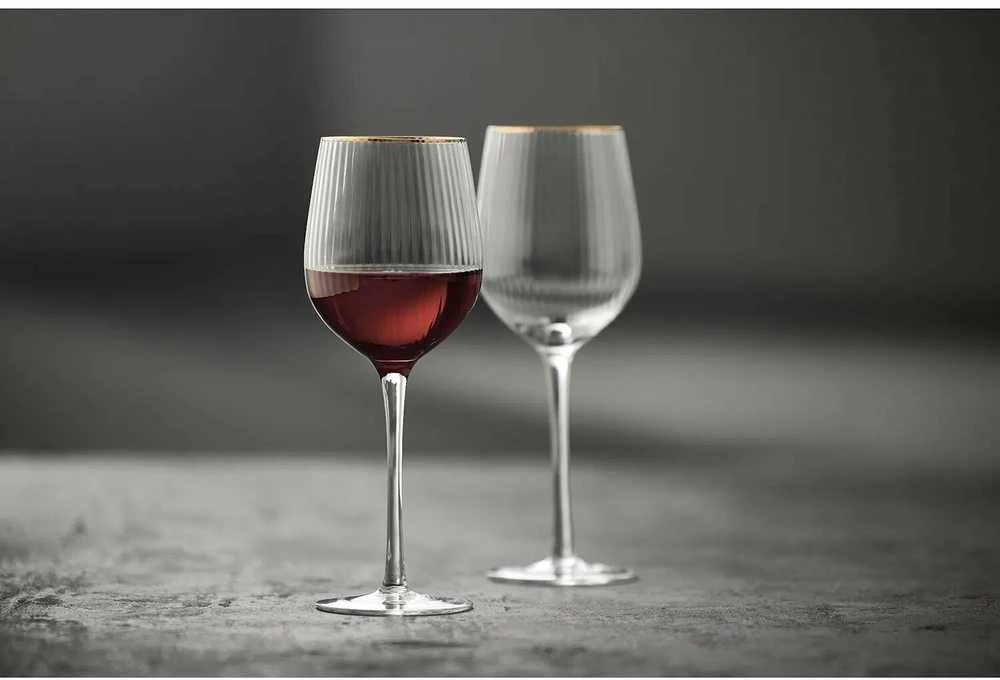 Vyno taurės Lyngby Glas Palermo Gold Raudona