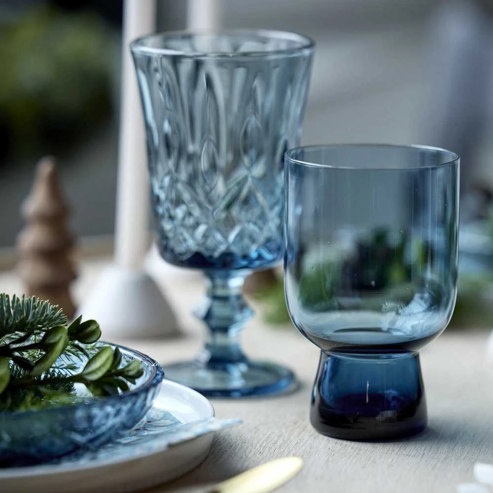 Lyngby Glas Sorrento vandens stiklinės, 300 ml, 4 vnt., mėlynos