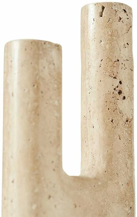 Muubs Žvakidė Minerva, travertinas (uoliena), 14,5x20 cm, creme